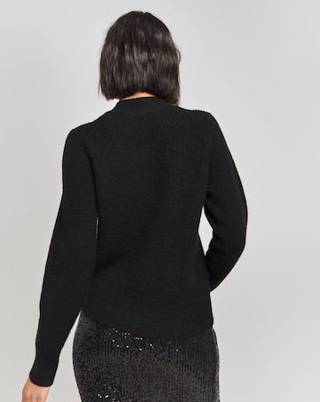 Black Diamante Bow Cardigan