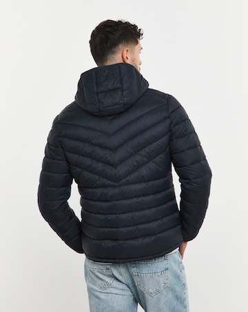 Navy Lightweight Hooded Padded Jacket