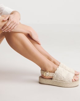 Mylene Slingback Flatform Espadrille Sandals - Extra Wide Fit (EEE)