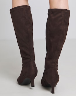 Hillary Kitten Heel High Leg Boot - Wide Fit (E) &amp; Standard Calf