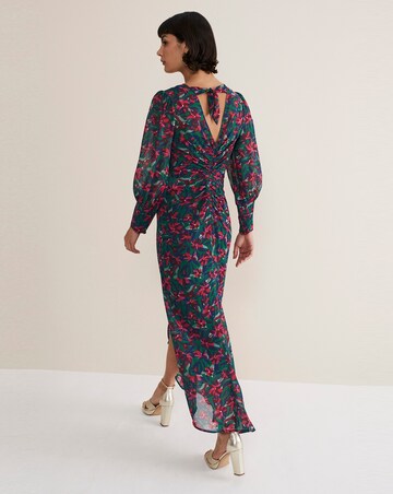 Phase Eight Hyacinth Button Through Printed Midi Dress