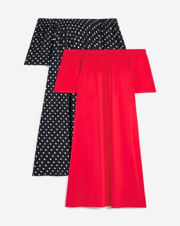 2 Pack Bardot Swing Dresses
