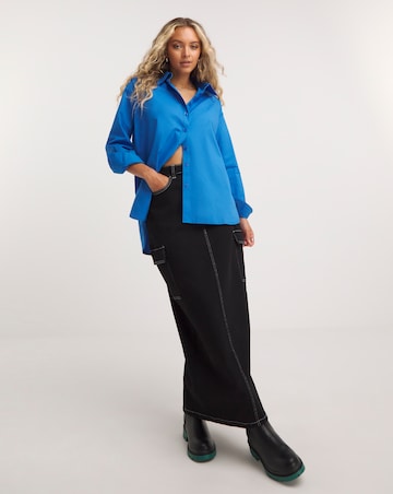 Blue Relaxed Cotton Poplin Shirt