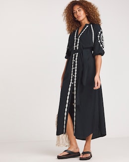 Embroidered Kaftan Dress