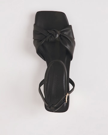 Metallic Block Heel Sandal EEE Fit