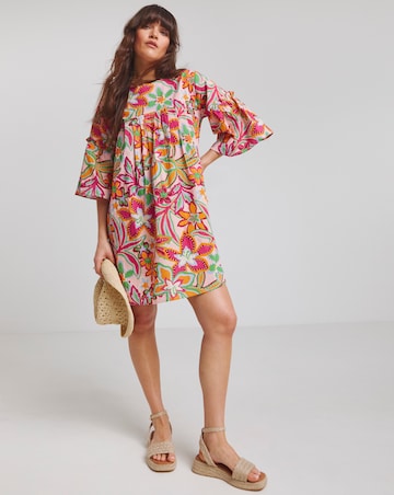 Native Youth Botanical Flower Mini Dress