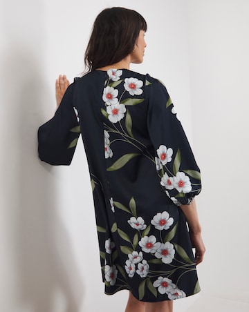 Joanna Hope Satin Floral Shift Dress