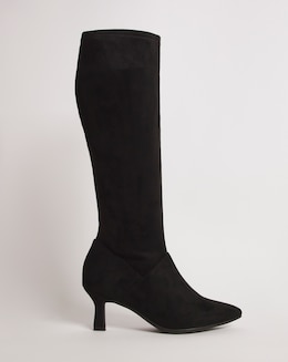 Hillary Kitten Heel High Leg Boots - Standard Fit (D) &amp; Standard Calf