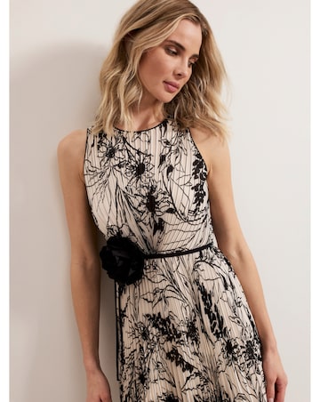 Phase Eight Sandra Printed Pleat Midi Dress