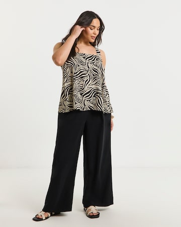 Simply Be Zebra Print Square Neck Cami