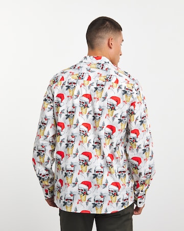 Joe Browns Christmas Skull Shirt Long Length