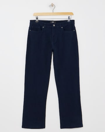 Navy Loose Fit Stretch Gabardine Jeans