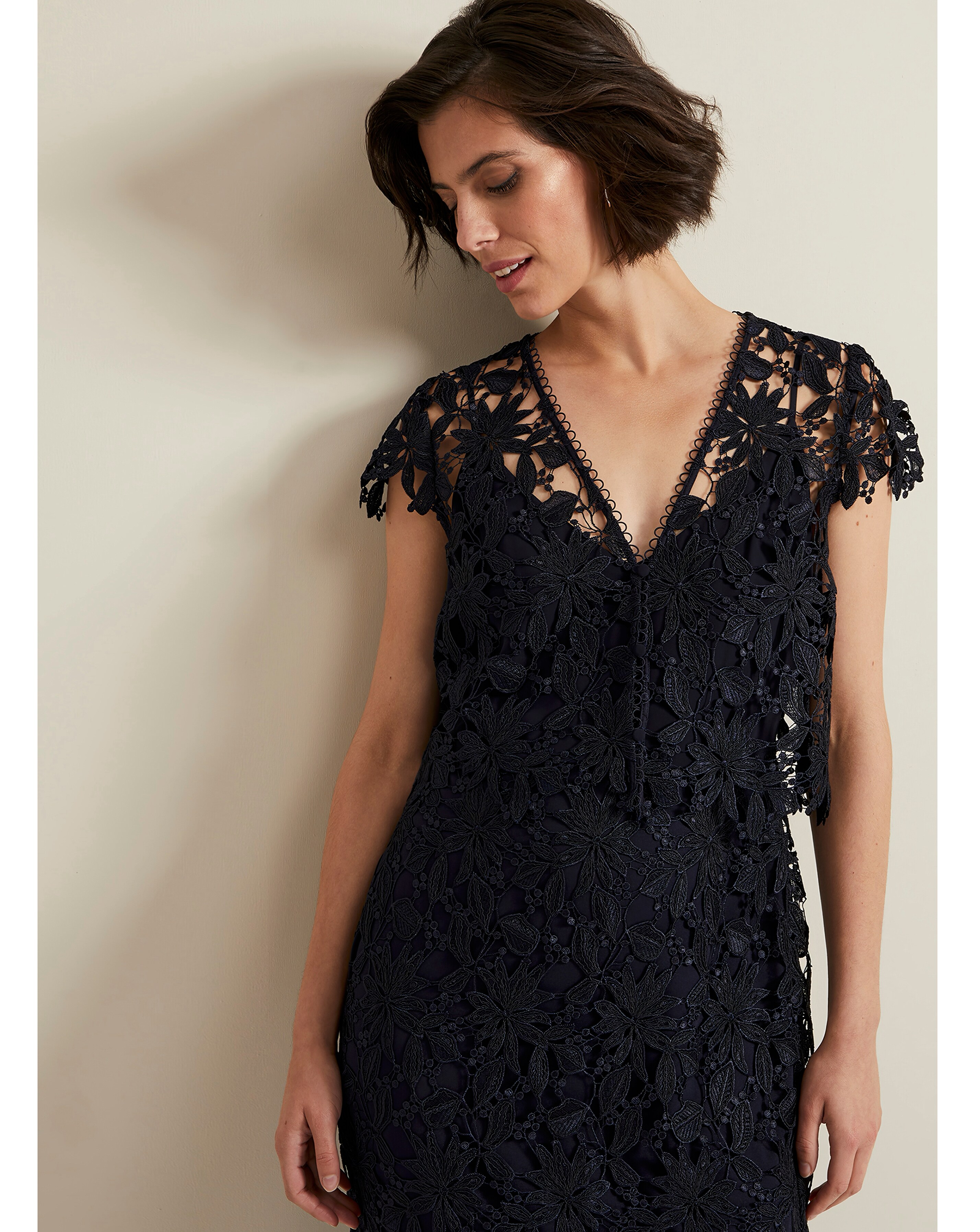 Phase Eight☆Meghan Lace Double Layer ワンピース【UK発】 Phase Eight Meghan Lace Double Layer Dress | Crazy Clearance