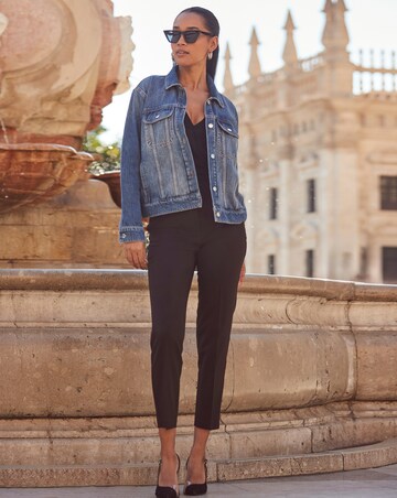 Sosandar Mid Blue Relaxed Fit Denim Jacket