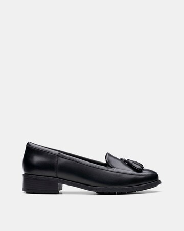 Clarks Black Havisham Leather Tassel Loafer