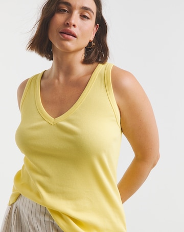 Simply Be Yellow V Neck Tank