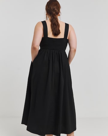Simply Be Black Poplin Sundress with Pockets