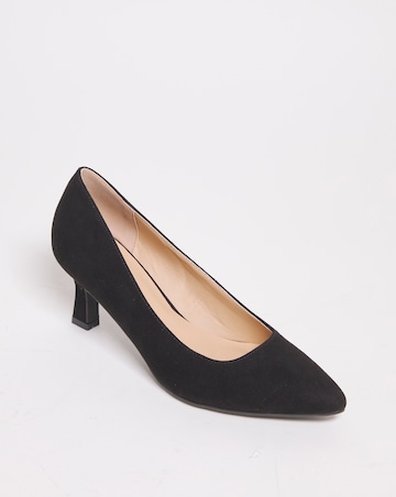 Kayla Flexi Sole Kitten Heel Court Shoe Wide E Fit