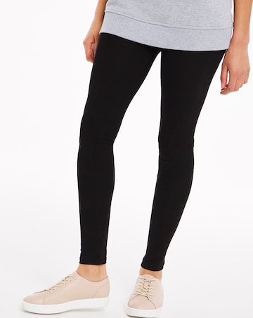 High Waist Cotton Rich Jersey Leggings Long