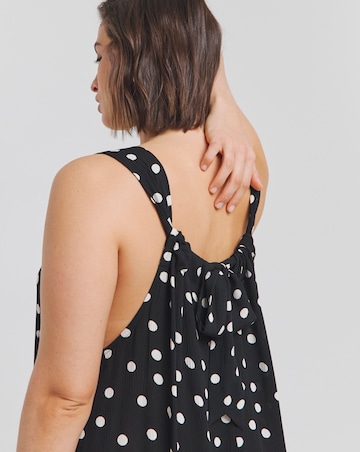 Simply Be Spot Print Crinkle Trazepe Maxi Dress