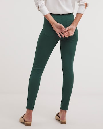 Dark Green Stretch Skinny Jersey Denim Jegging