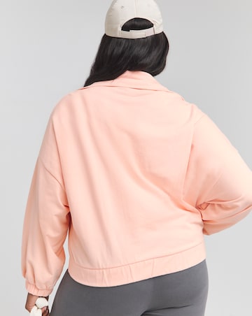 Peach Zip Up Sweatshirt