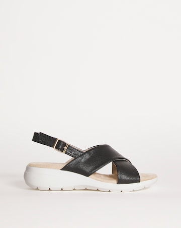 Cushion Walk Off White Crossover Sandal- Ultra Wide Fit (EEEEE)