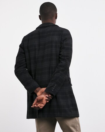 Wool Mix Check Overcoat