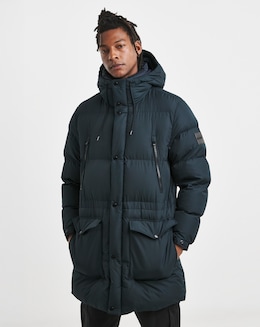 BOSS Long Padded Coat - Dark Blue