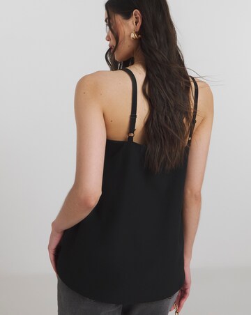 Simply Be Black Lace Trim Cami