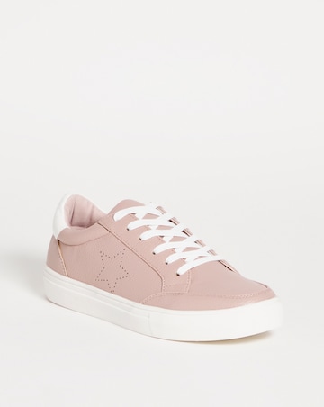 Lace Trainer with Star Detail E Fit