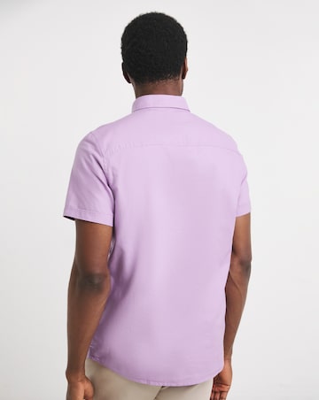 Short Sleeve Lilac Oxford Shirt Regular