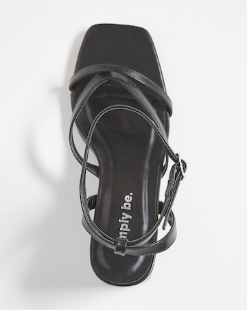 Amaya Strappy Toe Post Heeled Sandals - Extra Wide Fit (EEE)