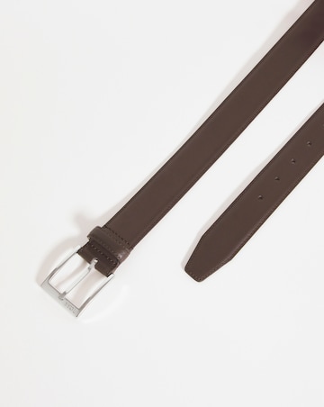 BOSS Dark Brown Ellotyo Leather Belt