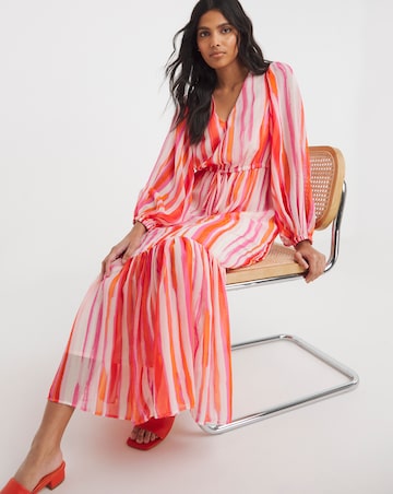 Printed Chiffon Maxi Dress