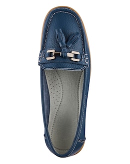 Samara Leather Tassel Detail Loafers Extra Wide EEE Fit