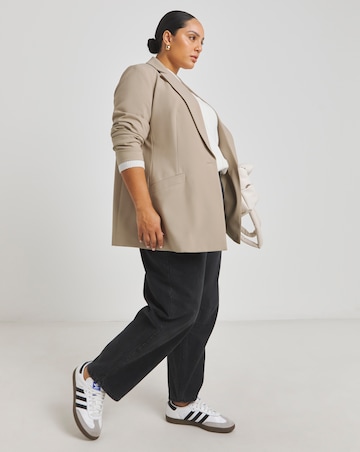 Simply Be Neutral Single Breasted Blazer