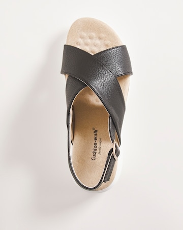 Cushion Walk Off White Crossover Sandal- Ultra Wide Fit (EEEEE)