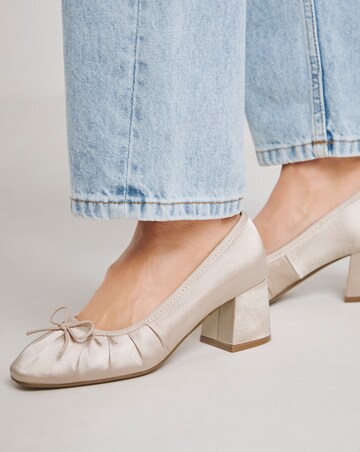 Dreamer Block Heel Ballerina Shoes - Extra Wide Fit (EEE)