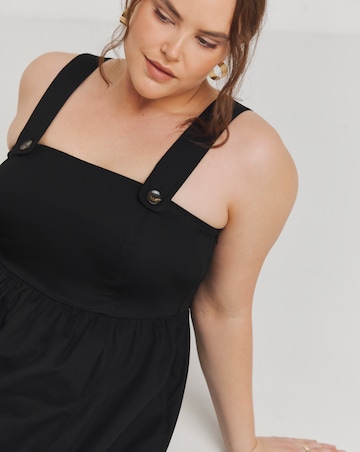 Simply Be Black Poplin Sundress with Pockets
