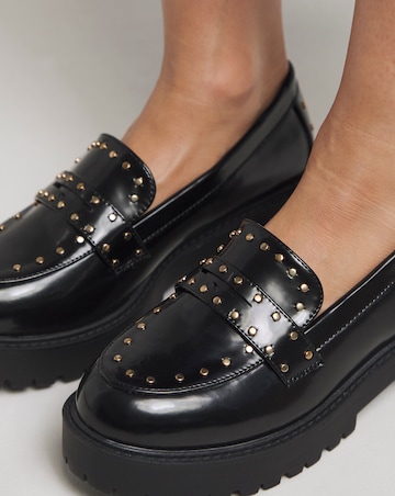 Camila Chunky Stud Loafer Wide E Fit