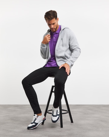 Lacoste Grey Classic Zip Through Hoodie
