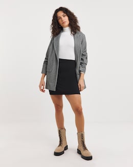 Black Jersey Mini Skirt