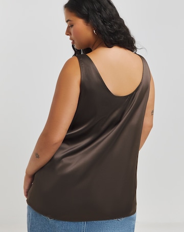 Satin Scoop Neck Vest