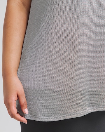 Simply Be Silver Chainmail Vest