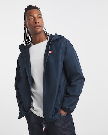 Tommy Jeans Hooded Lightweight Jacket - Navy