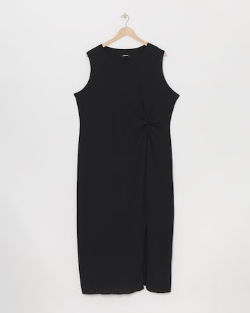 Simply Be Black Jersey Twist Front Maxi Dress