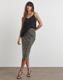 Joanna Hope Multi Sequin Midi Skirt