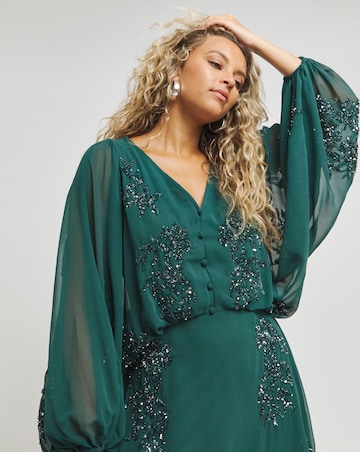 Maya Floral Sequin Embellished Mini Dress