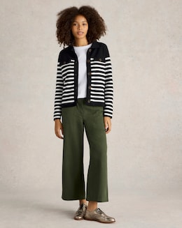 White Stuff Sara Stripe Knitted Shacket